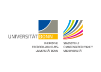 Logo: Uni Bonn und Logo Stabsstelle Chancegerechtigkeit und Diversität